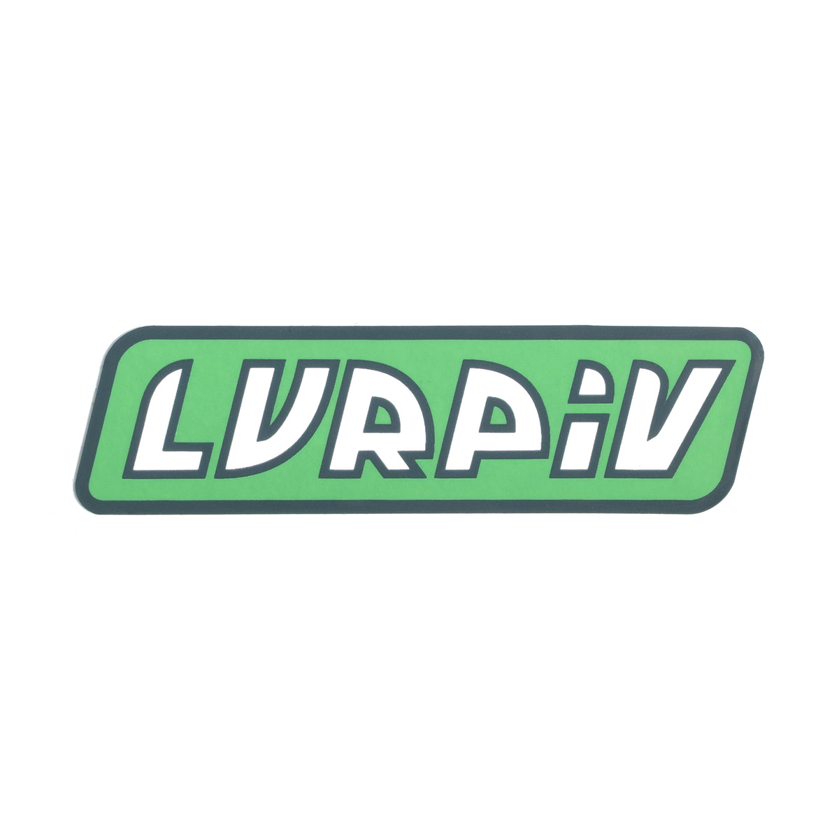Slant Logo Sticker - Green/White – Lurpiv EU