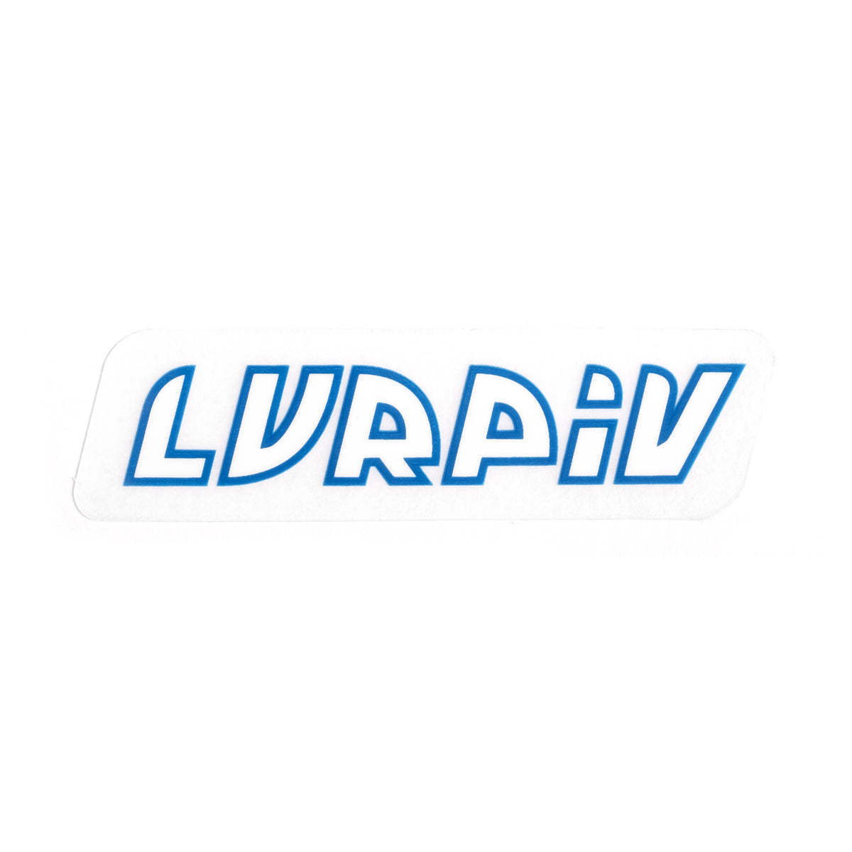 Slant Logo Sticker - Transparent/Blue – Lurpiv EU